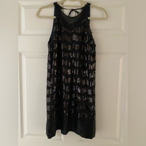 Sequin black dress-size petite.